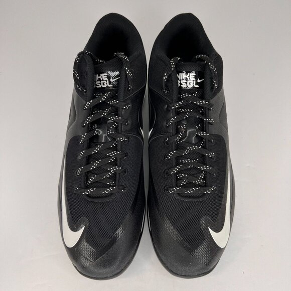 Nike Mens 684690-010 Black White Lunarlon MVP Pregame Size 12 Baseball Shoes